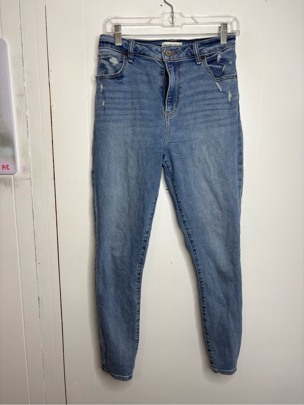 Abercrombie Fitch Jeans Womens 8 Long Super Skinny Ankle High Rise curve Love